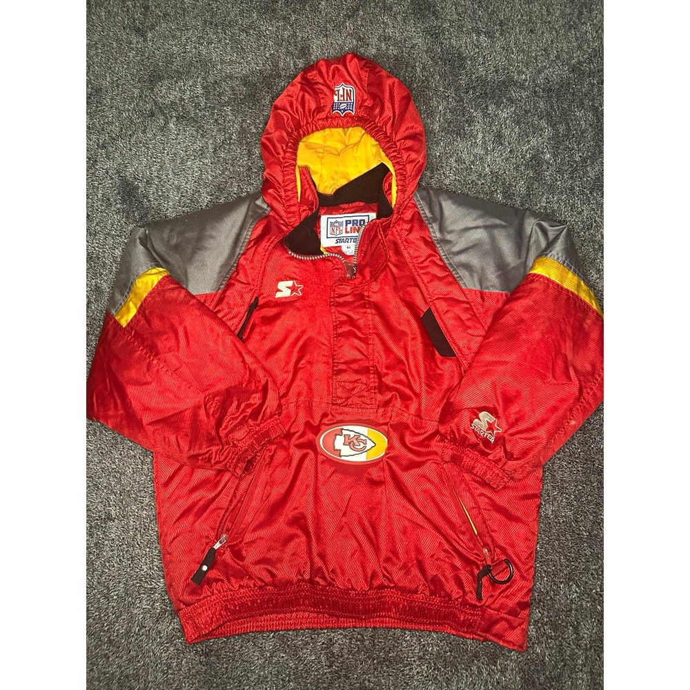 Vintage 90s Kansas City Chiefs Starter Pro Line Youth M NFL Pullover Jacket
